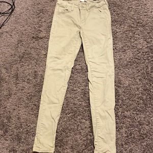 Womens khaki jeggings